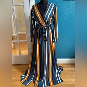Altar’d State Striped Maxi Dress Small